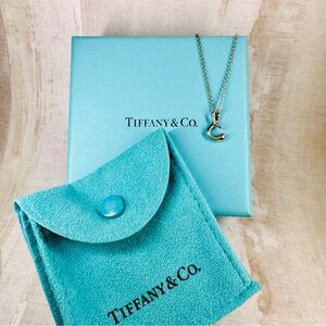 Tiffany & Co. Elsa Peretti Letter “S” Silver Necklace with Box